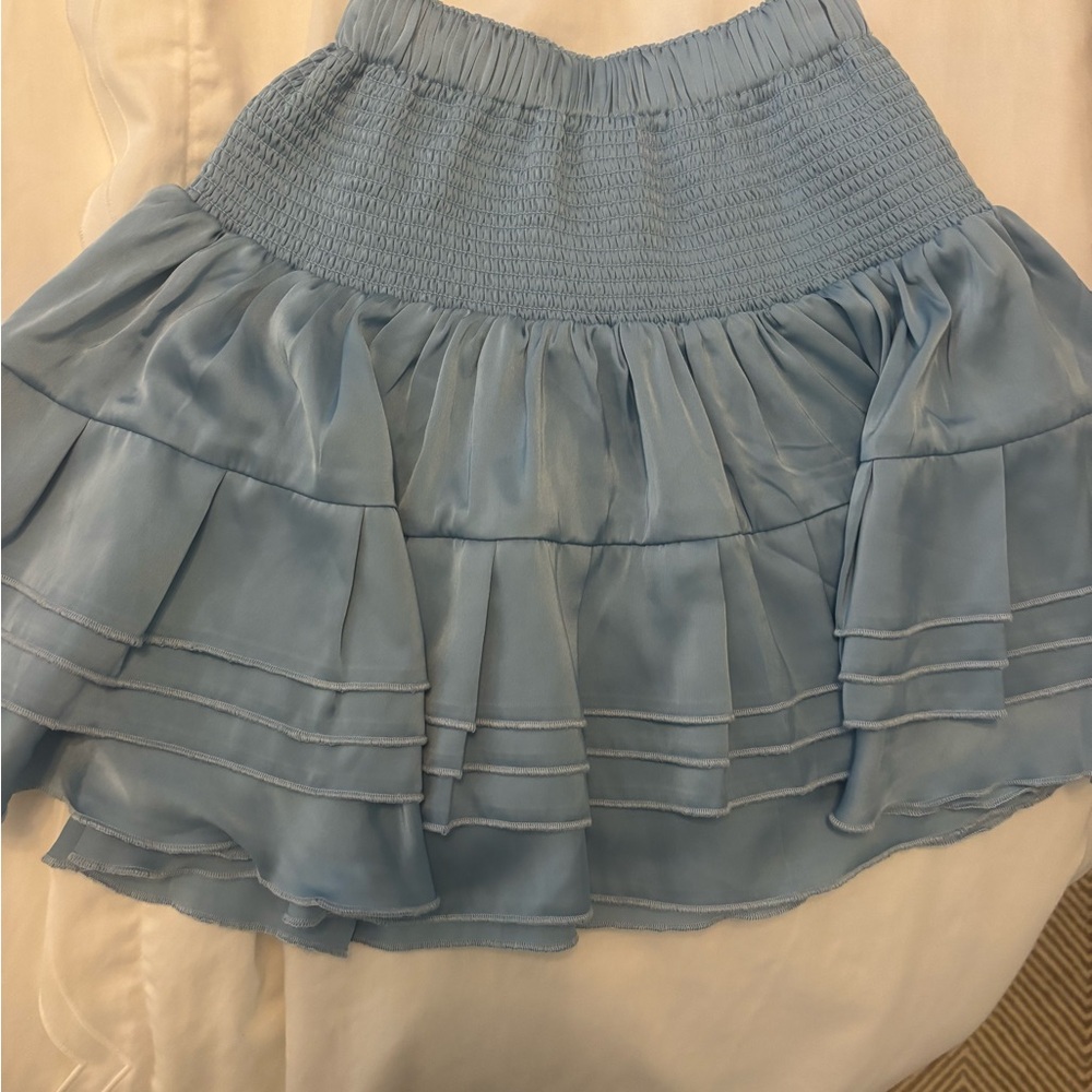 Shug! Light Blue Ruffled Mini Skirt - Picture 2 of 3